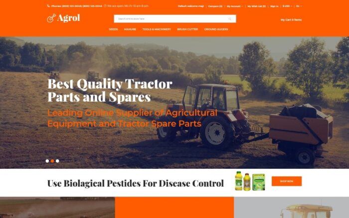 Agrol - Agricultural Creative OpenCart Template