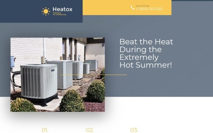 Air Conditioning Responsive Landing Page Template
