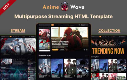 Anime Wave - Anime, Manga & K-Pop Movies HTML Website Template