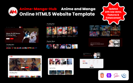 Anime&Manga-Hub -  Anime and Manga Online HTML5 Website Template