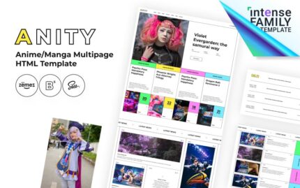 Anity - Anime HTML5 Website Template