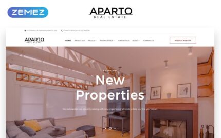 Aparto - Real Estate Responsive Multipage HTML Website Template