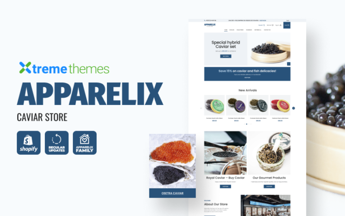 Apparelix Caviar Store Shopify Theme