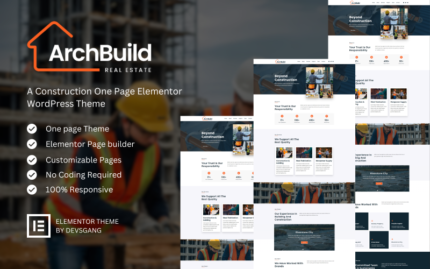 ArchBuild - Construction WordPress Elementor Theme