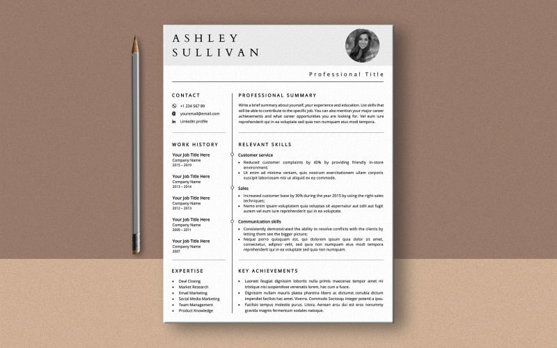 Ashley Sullivan Ms Word Functional Resume Template