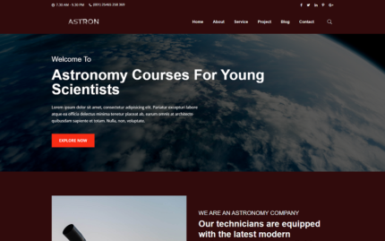 Astronomy   Html  Website Template