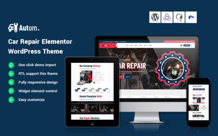 Autom - Car Repair Elementor WordPress Theme