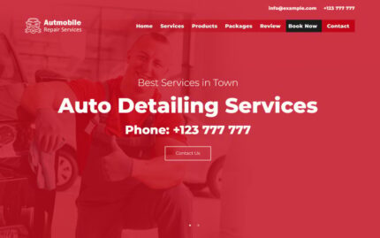 Automobile - Auto Detailing & Car Services Multipurpose Responsive Landing Page Template