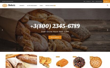 Bakerix - Bakery & Cakes Responsive Magento Theme