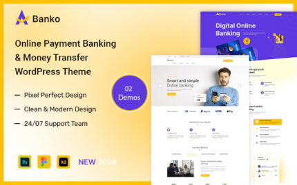 Banko – Online Payment, Banking & Money Transfer WordPress Theme