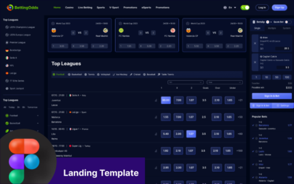 BettingOdds - Sports Betting Figma Landing Template