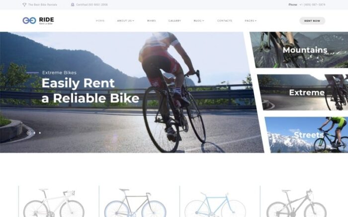 Bike Shop Responsive Website Template