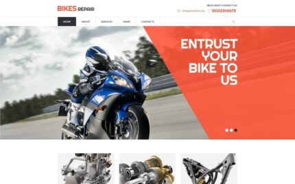 Bikes Repair - Motorcycles Repair & Service Responsive Clean HTML Website Template