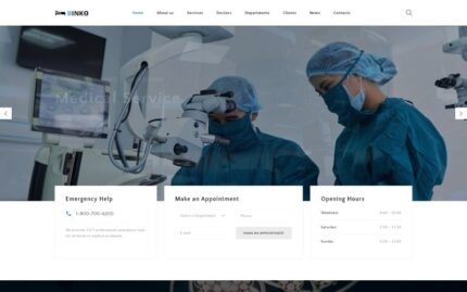 Binko - Futuristic Privat Clinic HTML Landing Page Template