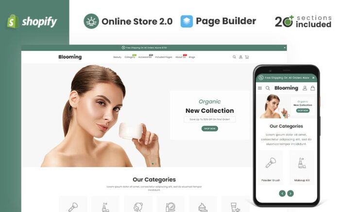 Blooming Cosmetics Store Shopify Theme