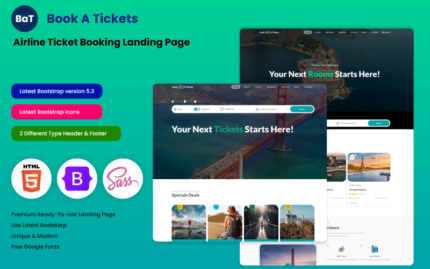 Book A Tickets - Airline Ticket Booking Landing Page