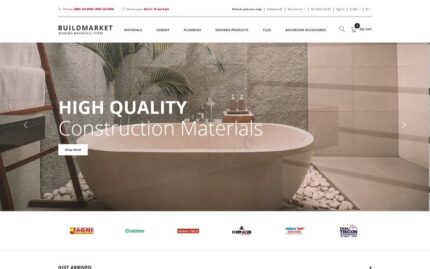 BuildMarket - Building Materials Clean OpenCart Template