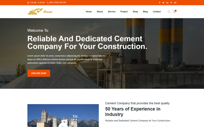 Cement  Manufactur Html Template