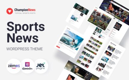 ChampionNews - Sports News WordPress Elementor Theme