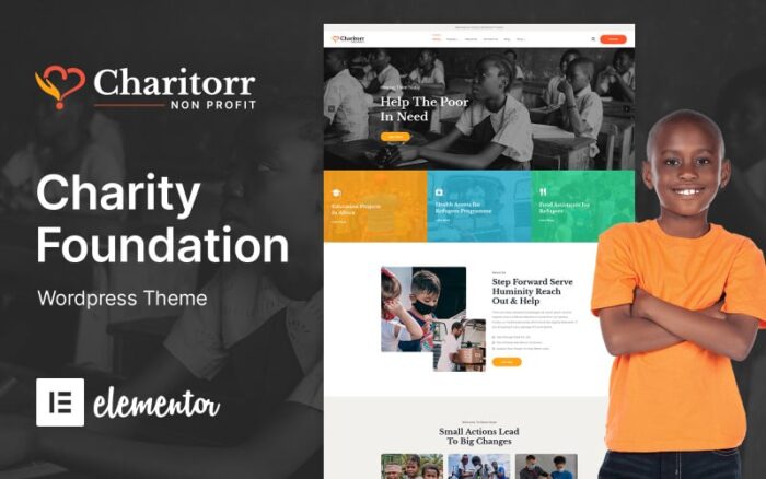 Charitorr - Nonprofit Charity and Donation WordPress Theme