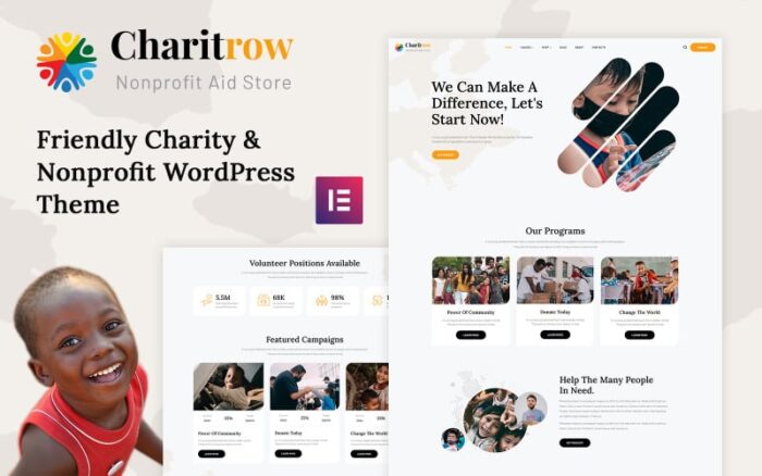 Charitrow - Charity, Nonprofit and Donation WordPress Theme