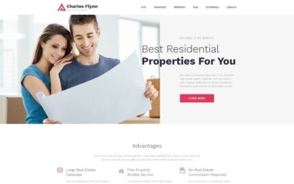 Charles Flynn - Real Estate Agency Clean HTML Landing Page Template