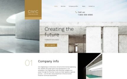 Civil Engineering Responsive Website Template