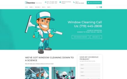 Clearview - Window Cleaning Services WordPress theme