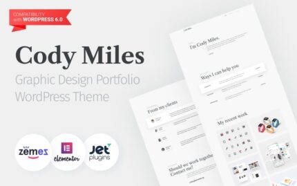 Codi Miles - Graphic Design Portfolio Websites to Grow Your Business WordPress Theme