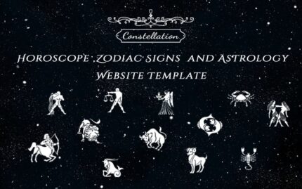 Constellation - Horoscope , Zodiac Signs  and Astrology Responsive  Bootstrap 5  Website Template