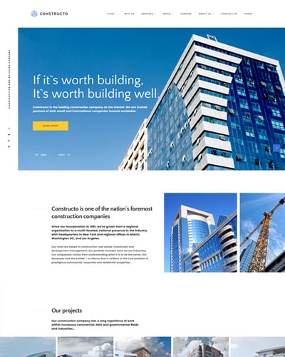 Constructo - Architecture & Construction Company Responsive Website Template