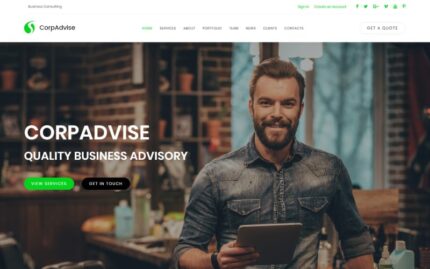 CorpAdvice - Fresh Business Consultancy Agency Landing Page Template