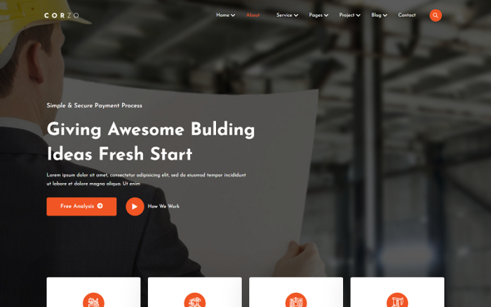 Corzo Construction HTML Template