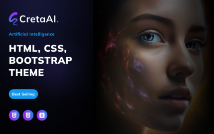 CretaAI - AI Writer & Copywriting Landing Page HTML Template