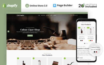 Crewora - Shopify Theme for Cigars & Smoking Equipment