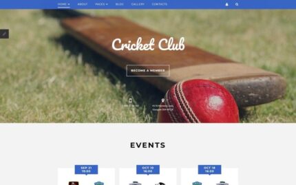 Cricket Club Joomla Template