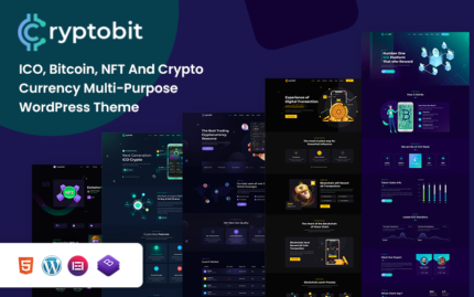 Cryptobit - Financial Technology & Crypto Currency  WordPress Theme