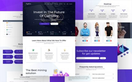 Cryptonio - Cryptocurrency ICO HTML Template