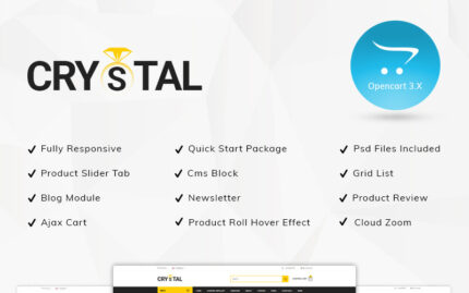 Crystal Jewelry Store OpenCart Template