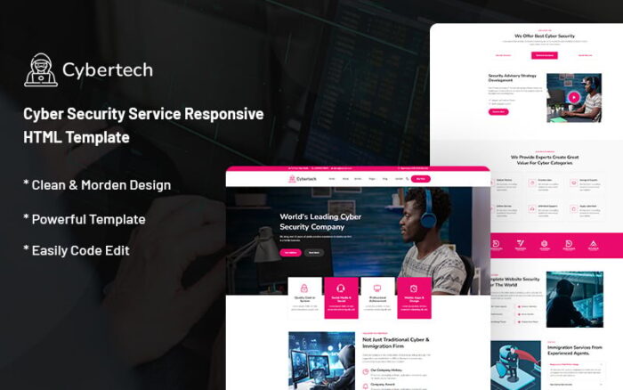 Cybertech – Cyber Security Service Responsive Website Template