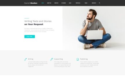 Daniel Booker - Elegant Personal Page Multipage HTML Website Template