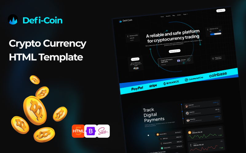 DefiCoin - Crypto Currency Trading HTML5 Template