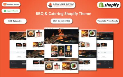 Delicious Sizzle - BBQ Grilled & Catering Multipurpose Shopify Sections Theme