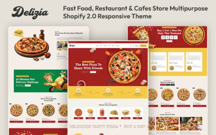 Delizia - Fast Food, Restaurant & Cafes Store Multipurpose Shopify 2.0 Responsive Theme