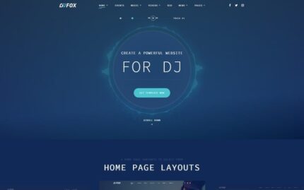 DJ FOX - DJ Multipage Creative Bootstrap HTML Website Template