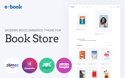 E-book - e-book website theme with widgets for Elementor WooCommerce Theme