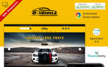 E Vehicle Auto Part Tools Shop OpenCart Template