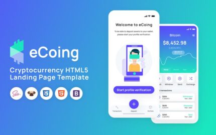 eCoing - Cryptocurrency HTML5 Landing Page