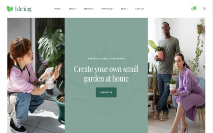 Edening - Landscape Gardening WordPress Theme