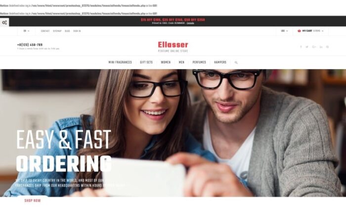 Ellasser - Perfume Online Store PrestaShop Theme